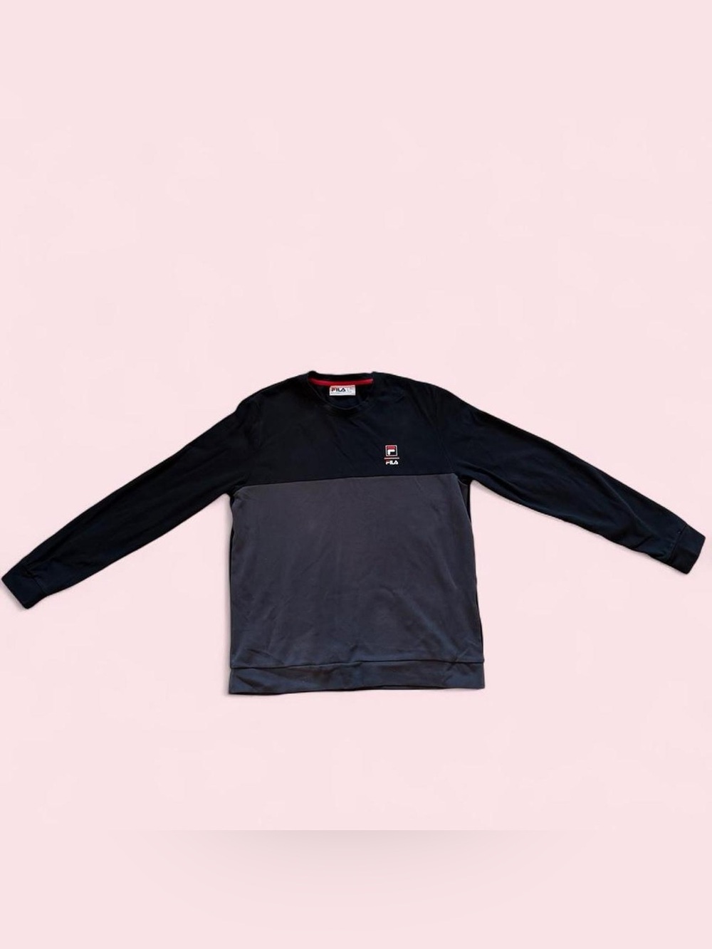 Fila Color Block Long Sleeve Crewneck | Men’s Size L